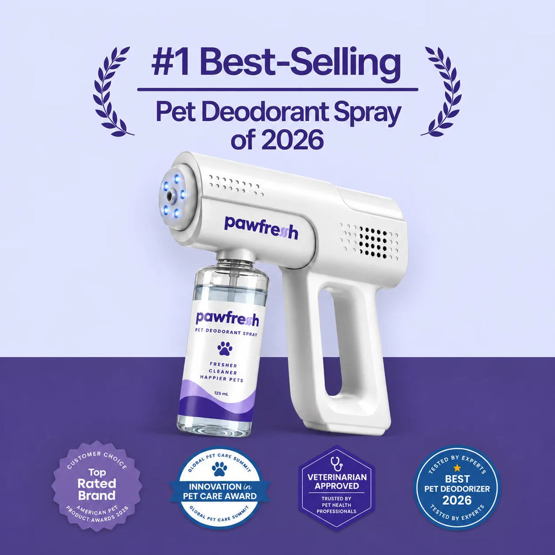 PawFresh cordless NanoMist device with refill bottles